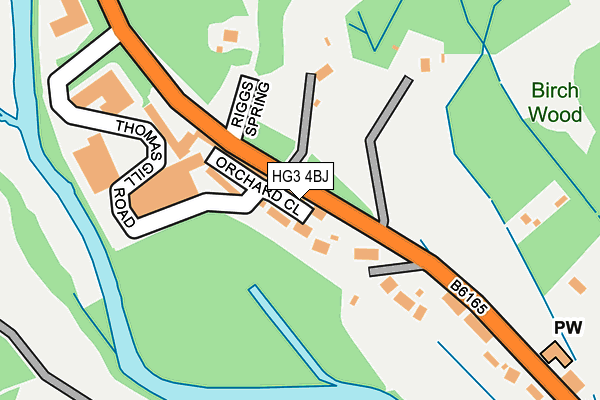 HG3 4BJ map - OS OpenMap – Local (Ordnance Survey)