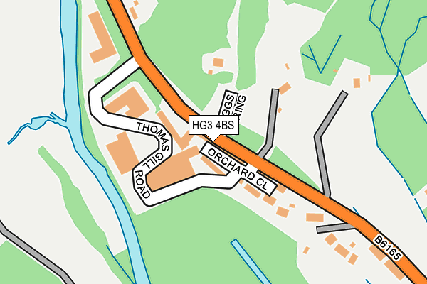 HG3 4BS map - OS OpenMap – Local (Ordnance Survey)