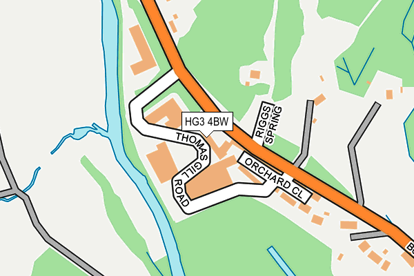 HG3 4BW map - OS OpenMap – Local (Ordnance Survey)