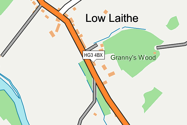 HG3 4BX map - OS OpenMap – Local (Ordnance Survey)