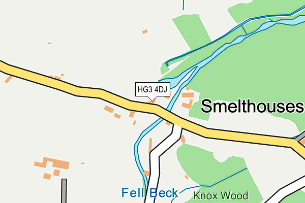 HG3 4DJ map - OS OpenMap – Local (Ordnance Survey)