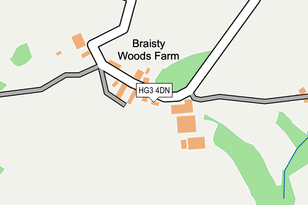 HG3 4DN map - OS OpenMap – Local (Ordnance Survey)
