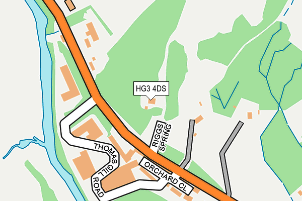 HG3 4DS map - OS OpenMap – Local (Ordnance Survey)