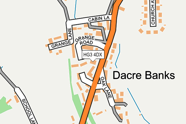 HG3 4DX map - OS OpenMap – Local (Ordnance Survey)