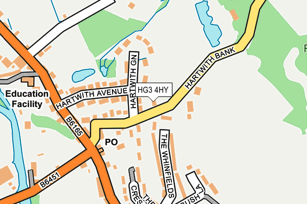 HG3 4HY map - OS OpenMap – Local (Ordnance Survey)