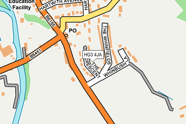HG3 4JA map - OS OpenMap – Local (Ordnance Survey)