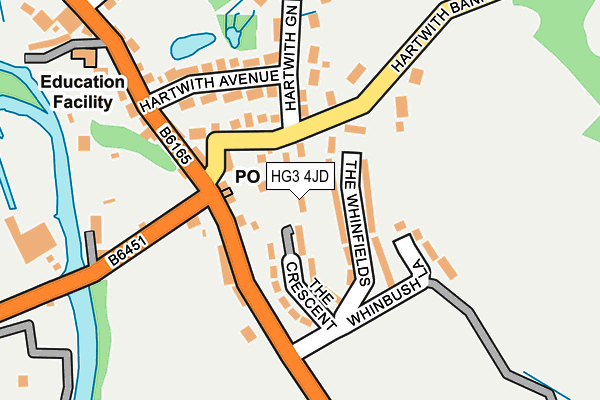 HG3 4JD map - OS OpenMap – Local (Ordnance Survey)