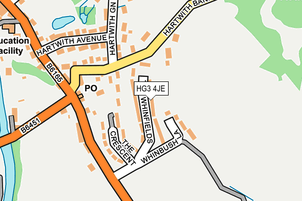 HG3 4JE map - OS OpenMap – Local (Ordnance Survey)