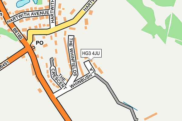 HG3 4JU map - OS OpenMap – Local (Ordnance Survey)
