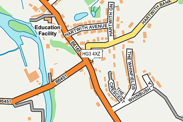 HG3 4XZ map - OS OpenMap – Local (Ordnance Survey)