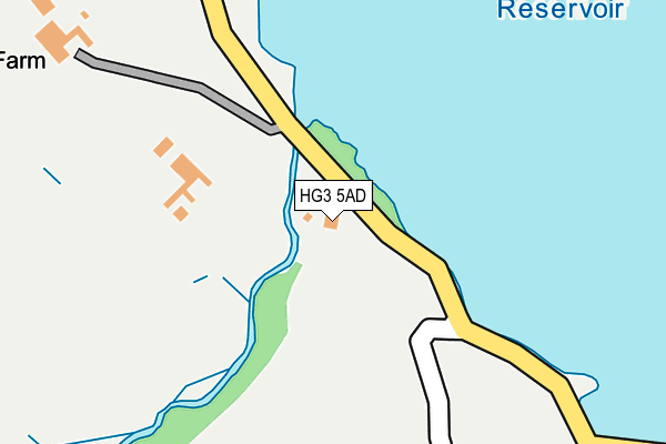 HG3 5AD map - OS OpenMap – Local (Ordnance Survey)