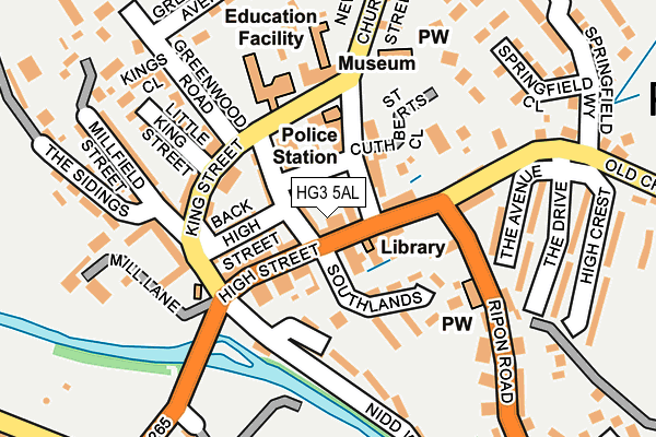 HG3 5AL map - OS OpenMap – Local (Ordnance Survey)