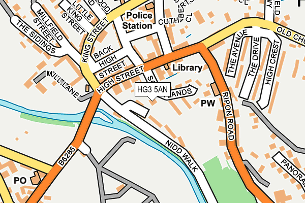 HG3 5AN map - OS OpenMap – Local (Ordnance Survey)