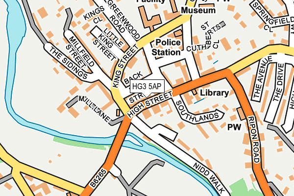 HG3 5AP map - OS OpenMap – Local (Ordnance Survey)