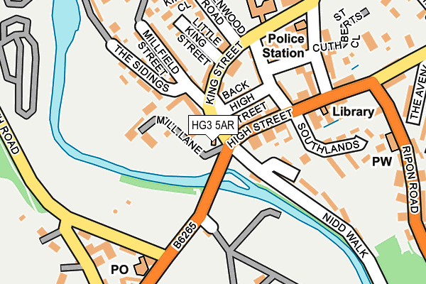 HG3 5AR map - OS OpenMap – Local (Ordnance Survey)