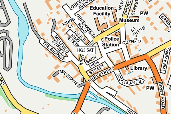 HG3 5AT map - OS OpenMap – Local (Ordnance Survey)