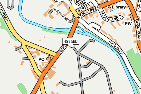 HG3 5BD map - OS OpenMap – Local (Ordnance Survey)
