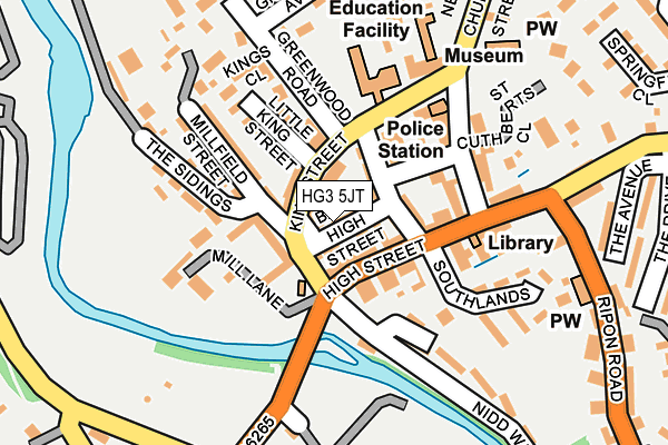 HG3 5JT map - OS OpenMap – Local (Ordnance Survey)