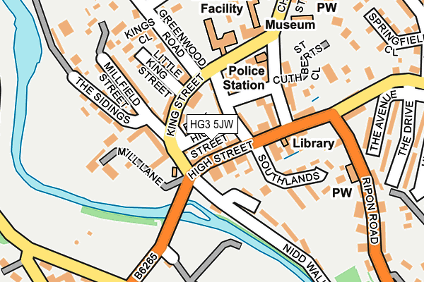 HG3 5JW map - OS OpenMap – Local (Ordnance Survey)