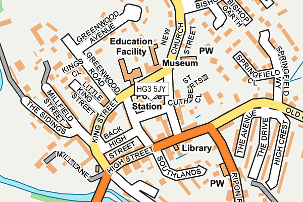 HG3 5JY map - OS OpenMap – Local (Ordnance Survey)