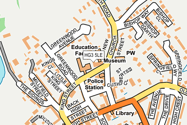 HG3 5LE map - OS OpenMap – Local (Ordnance Survey)
