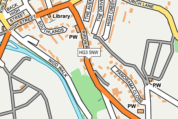 HG3 5NW map - OS OpenMap – Local (Ordnance Survey)