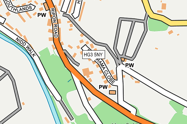 HG3 5NY map - OS OpenMap – Local (Ordnance Survey)