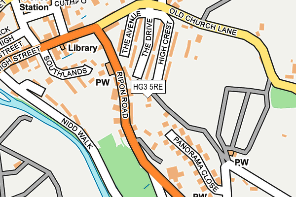 HG3 5RE map - OS OpenMap – Local (Ordnance Survey)
