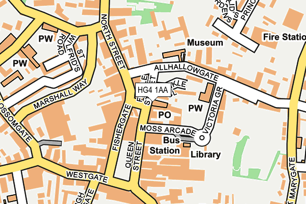 HG4 1AA map - OS OpenMap – Local (Ordnance Survey)