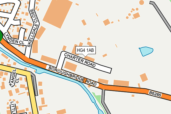 HG4 1AB map - OS OpenMap – Local (Ordnance Survey)