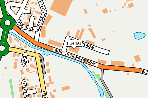 HG4 1AJ map - OS OpenMap – Local (Ordnance Survey)