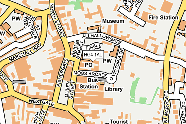HG4 1AL map - OS OpenMap – Local (Ordnance Survey)