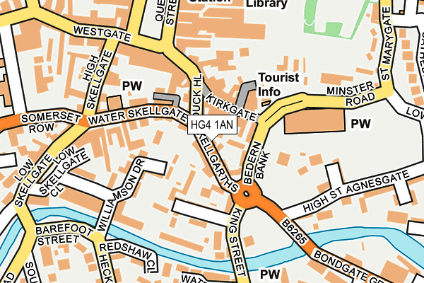 HG4 1AN map - OS OpenMap – Local (Ordnance Survey)