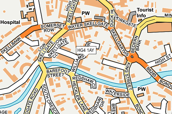 HG4 1AY map - OS OpenMap – Local (Ordnance Survey)