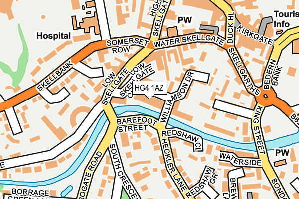 HG4 1AZ map - OS OpenMap – Local (Ordnance Survey)