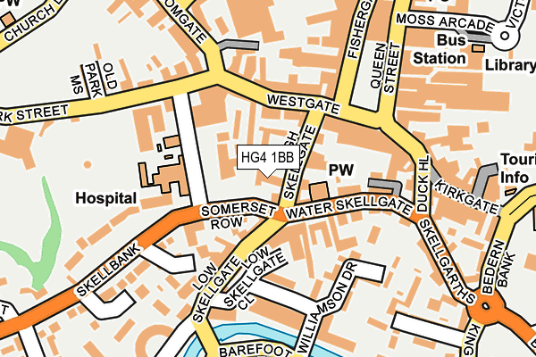 HG4 1BB map - OS OpenMap – Local (Ordnance Survey)