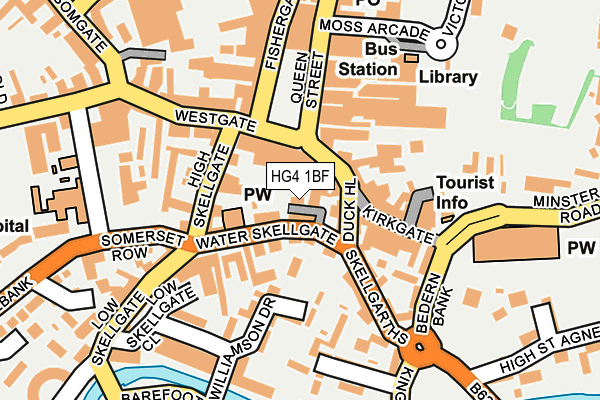 HG4 1BF map - OS OpenMap – Local (Ordnance Survey)