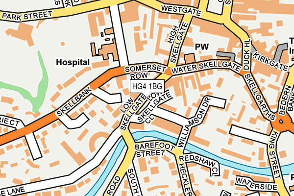 HG4 1BG map - OS OpenMap – Local (Ordnance Survey)