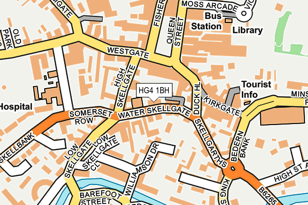 HG4 1BH map - OS OpenMap – Local (Ordnance Survey)