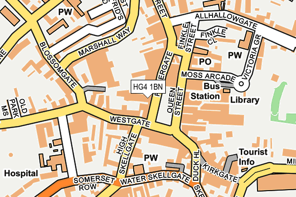 HG4 1BN map - OS OpenMap – Local (Ordnance Survey)