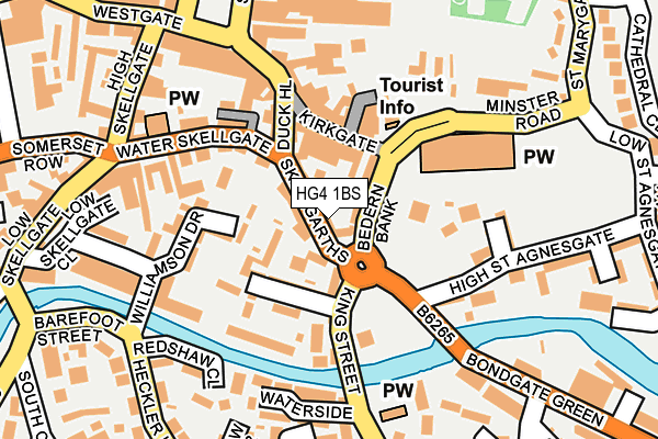 HG4 1BS map - OS OpenMap – Local (Ordnance Survey)