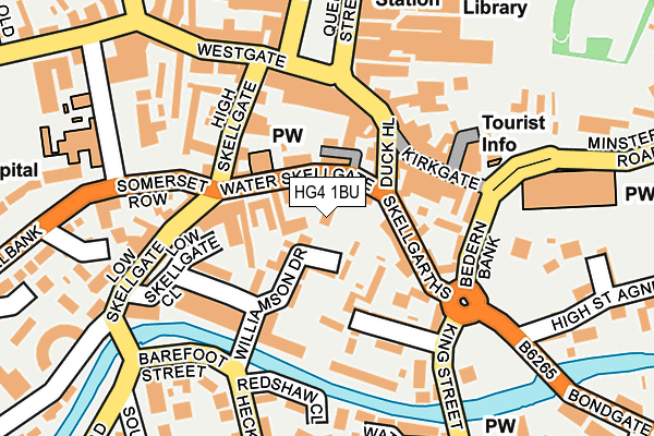 HG4 1BU map - OS OpenMap – Local (Ordnance Survey)