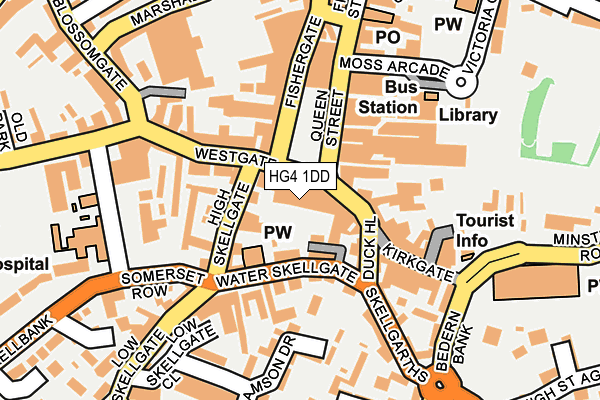 HG4 1DD map - OS OpenMap – Local (Ordnance Survey)