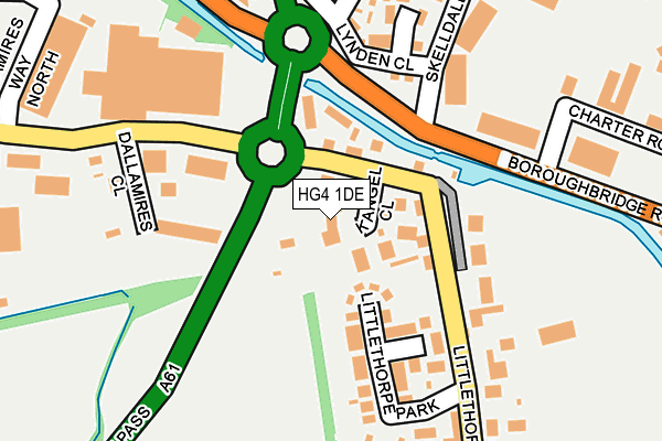 HG4 1DE map - OS OpenMap – Local (Ordnance Survey)