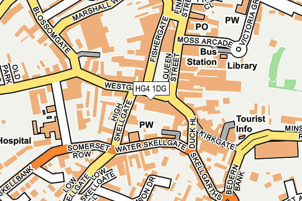 HG4 1DG map - OS OpenMap – Local (Ordnance Survey)