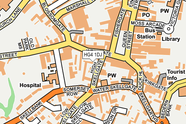HG4 1DJ map - OS OpenMap – Local (Ordnance Survey)