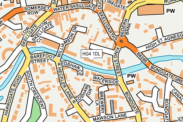 HG4 1DL map - OS OpenMap – Local (Ordnance Survey)
