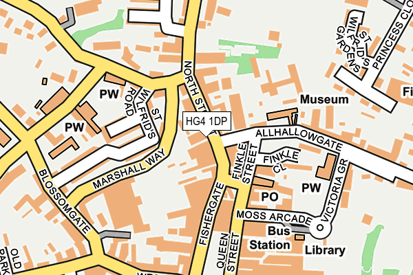 HG4 1DP map - OS OpenMap – Local (Ordnance Survey)