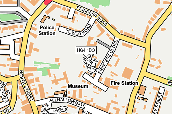 HG4 1DQ map - OS OpenMap – Local (Ordnance Survey)