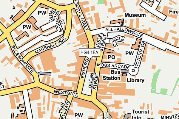 HG4 1EA map - OS OpenMap – Local (Ordnance Survey)